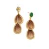 Retro Geometric Water Drop Earrings - Women's Fashion Woven Ear Studs In European & American Style