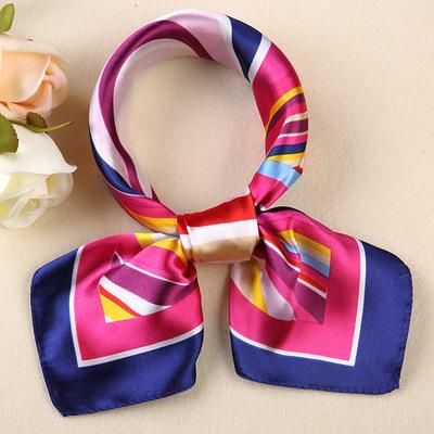 

Small Square Scarf Silk Scarf Korean Professional Satin Versatile Bank Flight Attendant Conductor Business Fashion Decoration Women S Scarf