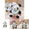 Plush Panda Keychain With Scarf And Flower Decoration For Kids And Collectors