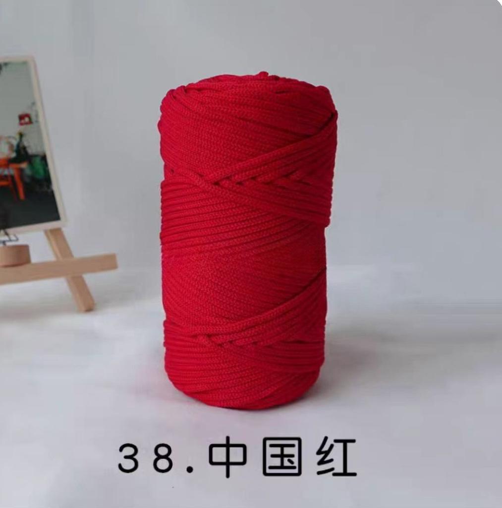 300g/4mm Polyester Nylon Mischgarn Große Rolle Runder Hohlfaden DIY Handgewebtes Wandteppich Dekorationsgarn Häkelstrang