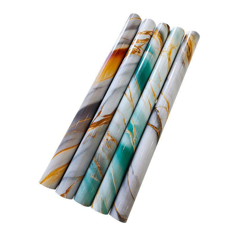 Wohnzimmer, Esstisch, Küche, Marmor-Aufkleber, Wasserdicht und Ölabweisend, Hitzebeständige Tapete, Wandfeuchtigkeitsschutz