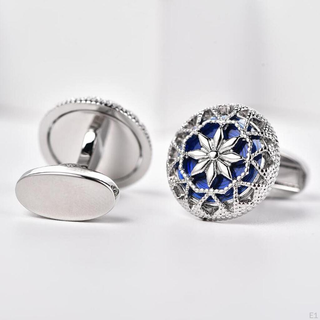 1 paar Cufflink for Men Shirt Studs Set, Carved Tuxedo Wedding, Party