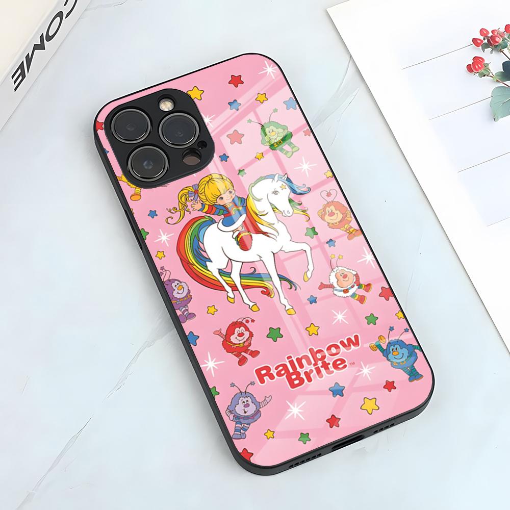Cartoon R-Rainbow Brite Phone Case For IPhone 17 Pro Max 15 Pro 16 14 Plus 12 13 Mini 11 Pro Shockproof Glass Cover