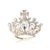 High-Grade Alloy Rhinestone Crown Brooch Exquisite And Versatile Women'S Suit Coat Corsage Jewelry Pin