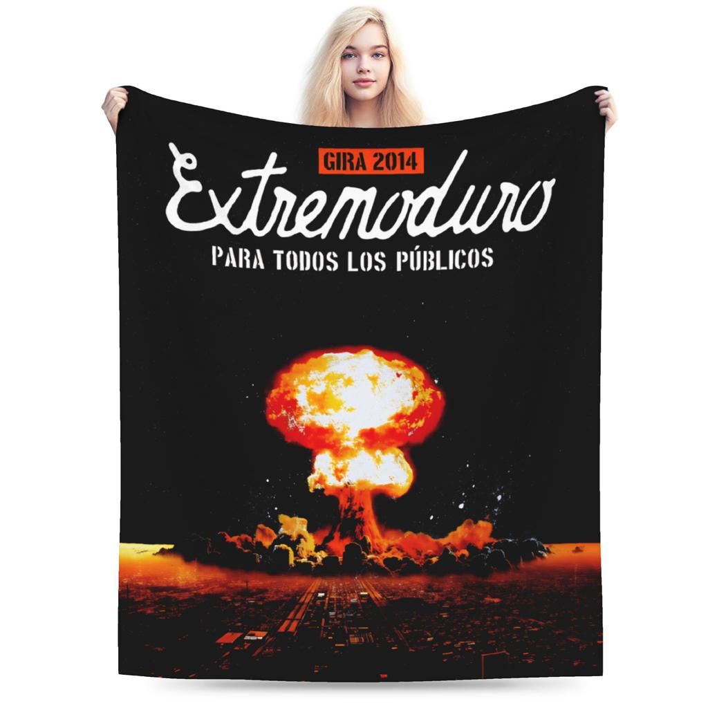 Extremoduro Spanish Rock Band Blanket Quality Soft Bedding Throws Autumn Students Couch Chair Sofa Bed Aesthetic Bedspread