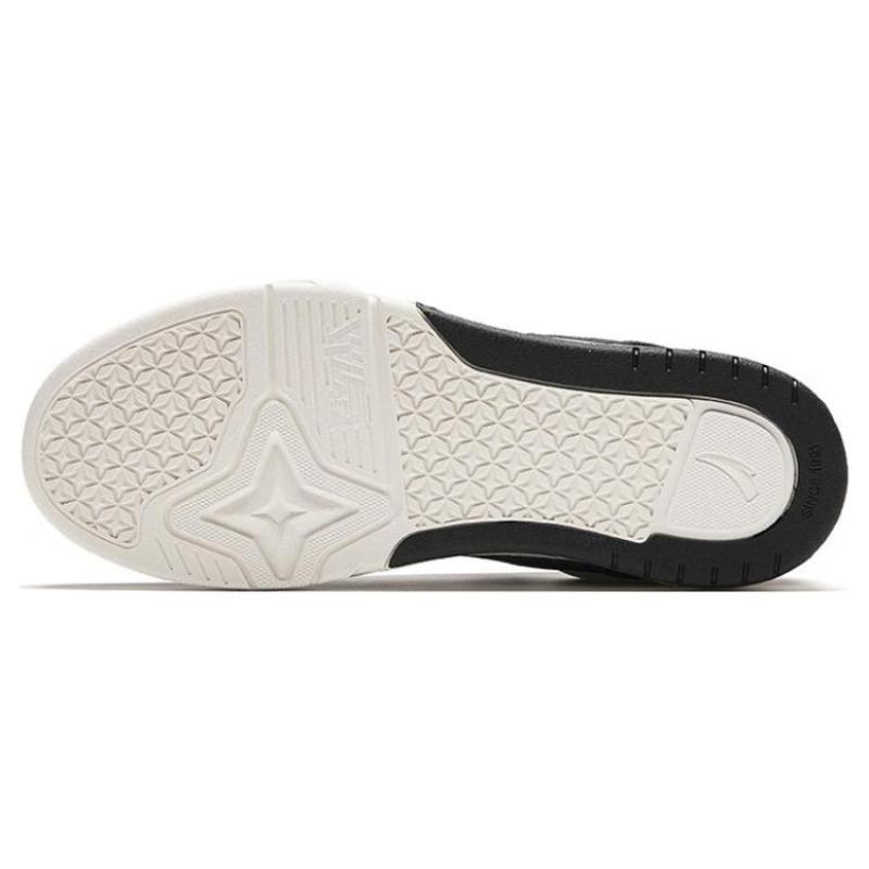 Anta AOJIE Anti-Slip Wear-Resistant Low-Top Skateboard Shoes Men's White Black Sneakers 912348040-1