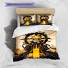 Set Copripiumino Trapuntato con Fantasia Cartone Animato Federa Decorazione per la Casa Regalo di Compleanno (1 * copripiumino + 2 * federa, senza nucleo)