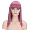 Theater Prop Pink Violet Long Hair Wig Cosplay Makeup Wig