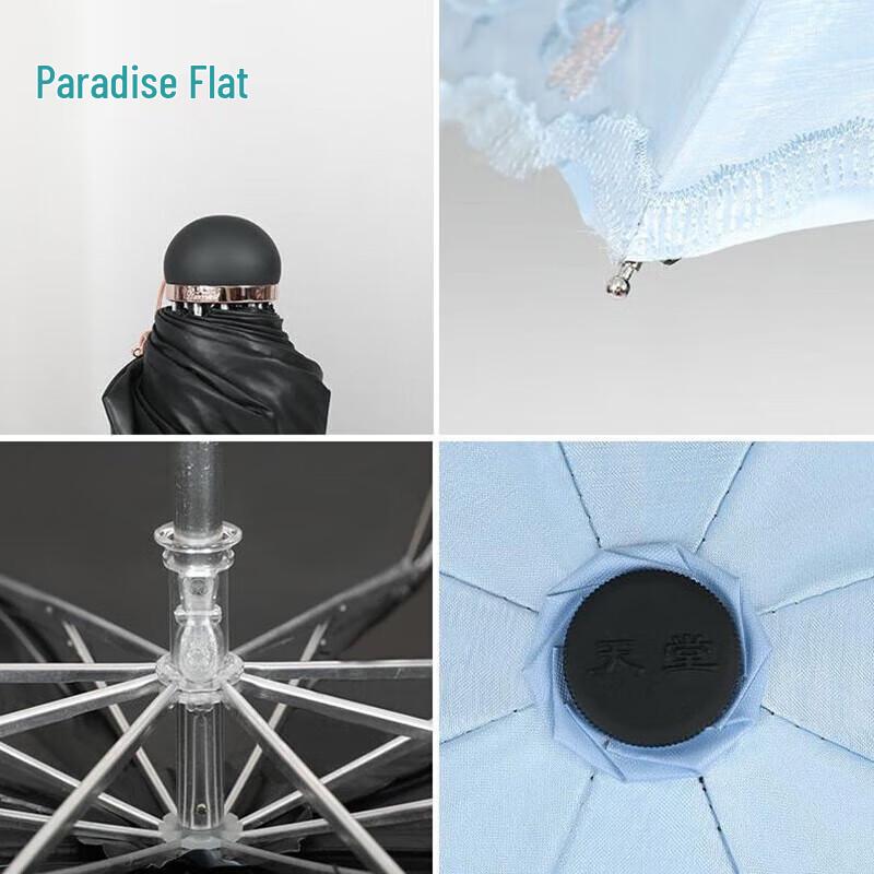 Portable UV Protection Lace Trim Folding Umbrella