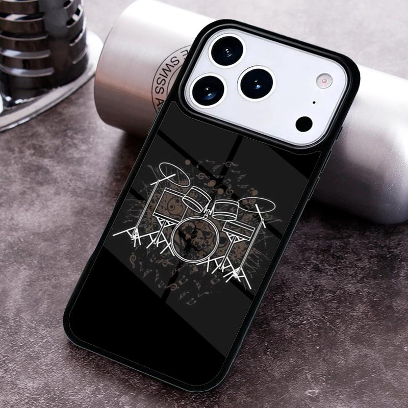Musical Instrument Drum print Phone Case for iPhone 17 16 15 Pro Max Air 14 13 12 11 Plus Shockproof Capa Cover