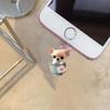 Cute 2D Acrylic Dog Phone Dust Plug Pendant For Iphone Samsung Xiaomi Type-C/Ios Interface Cell Dust Plug Accessories