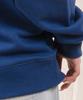Ellamo French Terry Half-Zip Collared Oversized Sweatshirt [Blue]