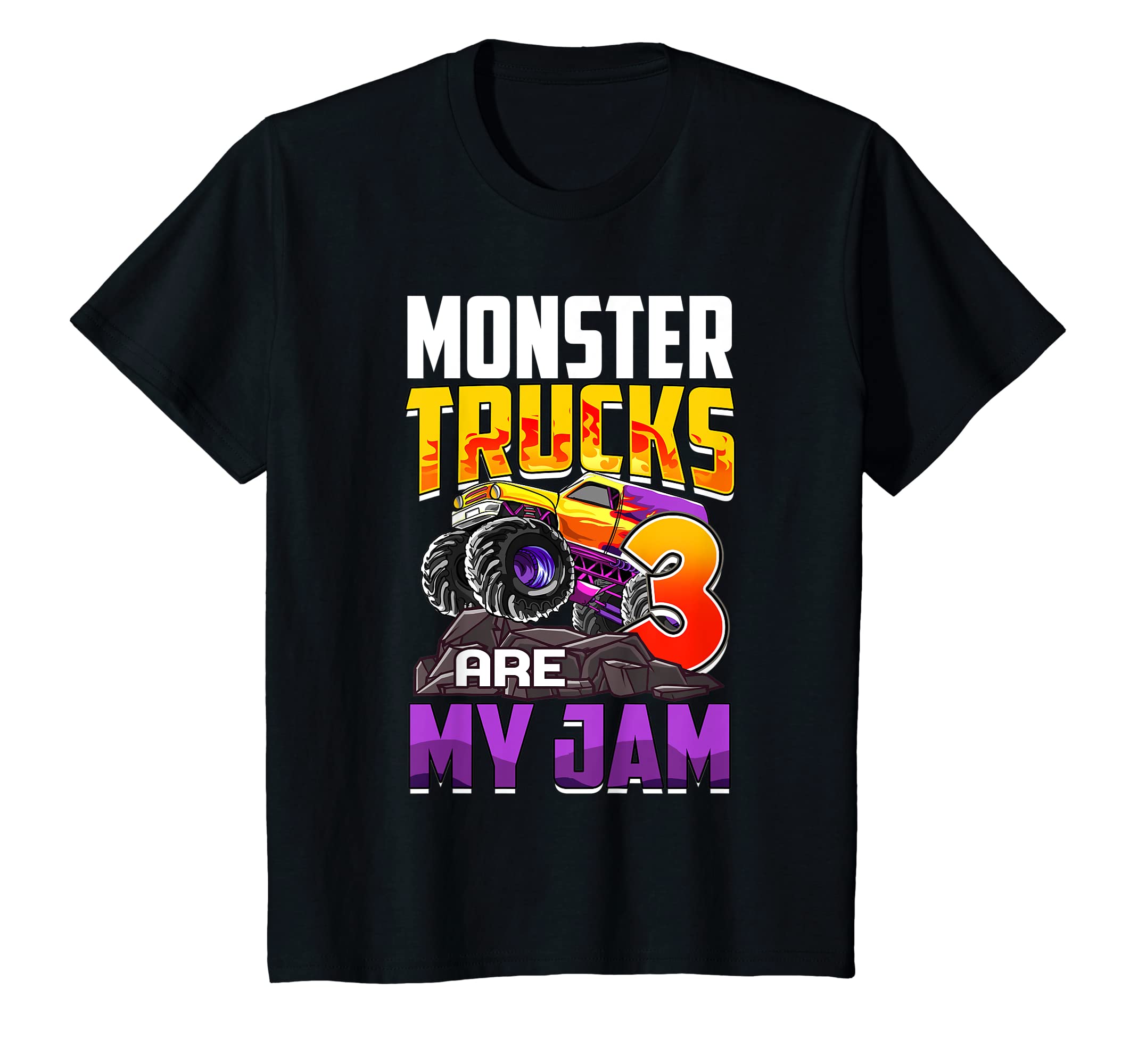 

Kids Monster Truck Are My Jam 2nd Birthday Monster Truck Party T-Shirt