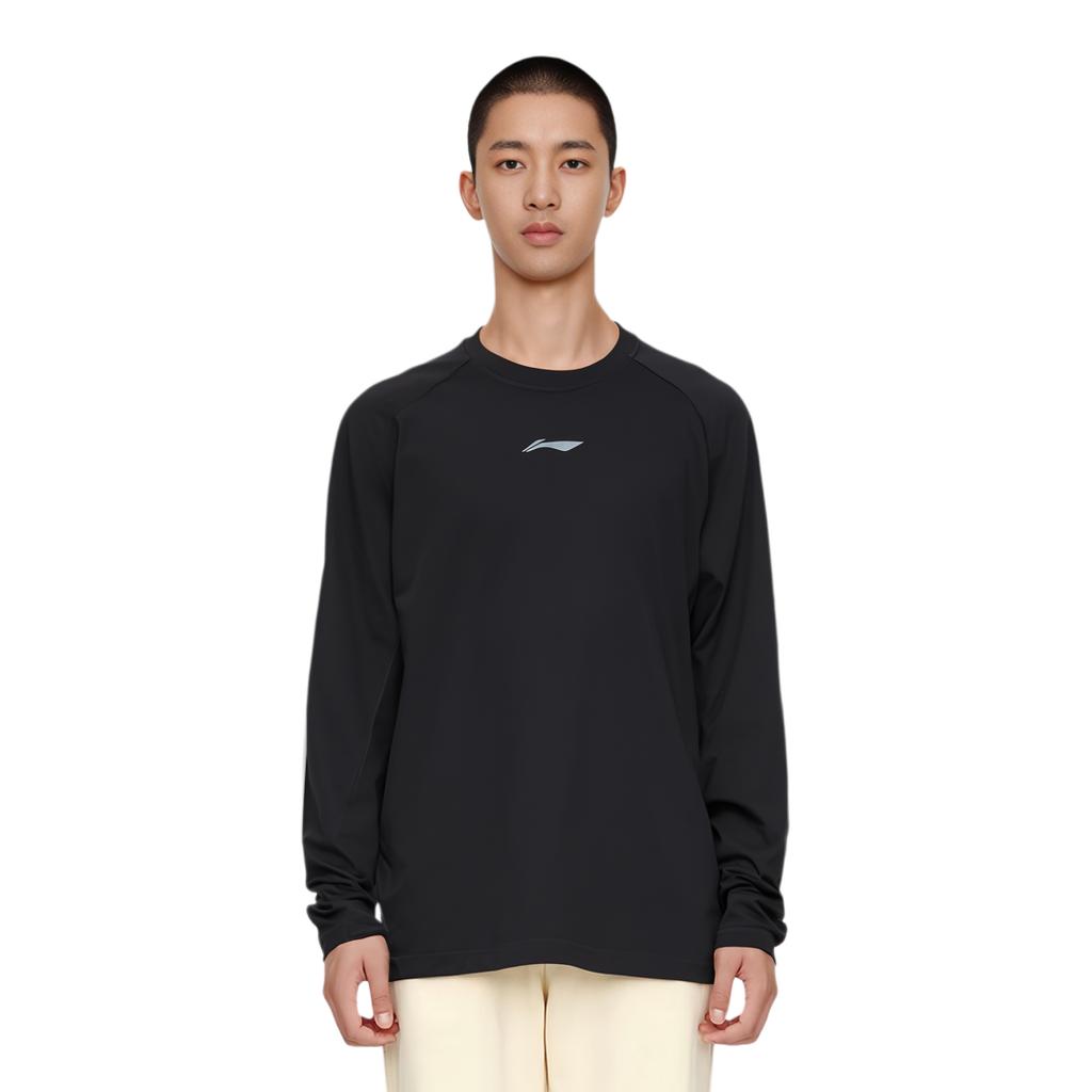 Li Ning Long Sleeved T Shirt Men's Black ATLU007-1