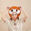 Brown Raccoon Hood Hat, Photo Props, Cartoon Hood, Performance Props