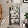 Bookcase - Pine - 80x35x125 Cm - Grey - Living Room Furniture - Room Divider