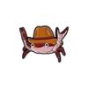 Cute Animal Cartoon Denim Hat Brooch - Fun Personality Badge Accessory