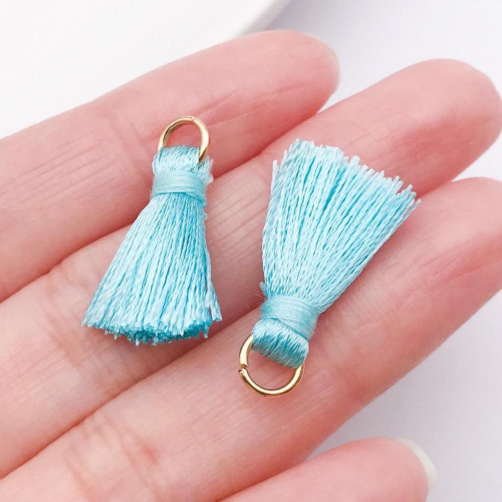 Multicolor Silk Thread Tassel Fan Pendant for DIY Clothing Accessories
