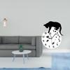 Cherub Resin Figurine Holding Pigeon Decorative Wall Clock Quiet Movement Living Room Non Ticking