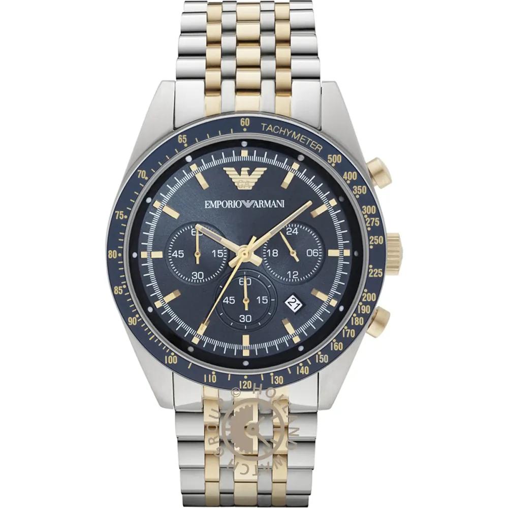 

Emporio Armani Tazio XLarge Blue Bicolor Men s Quartz Chronograph AR6088 синий