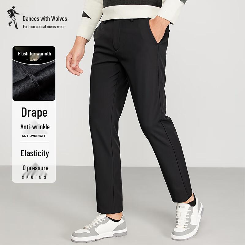 

Men s Fleece-Lined Business Casual Trousers 32