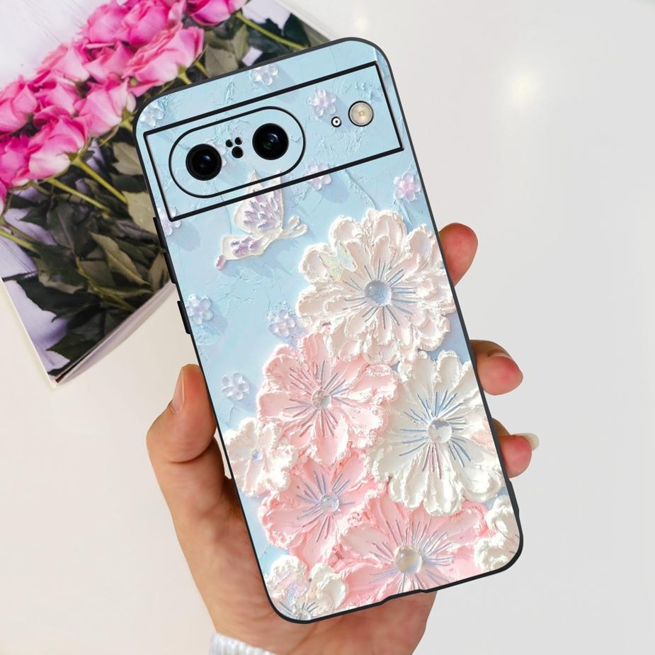 For Google Pixel 8A Case Pixel8 Pro New Fashion Painted Cover Soft Silicone Phone Case For Google Pixel 8 Pro Pixel8A Funda Capa