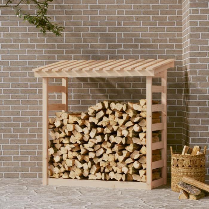 822437 vidaXL Firewood Rack 108x64.5x110 Cm Pine Wood