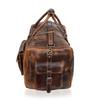 Personalized Full Grain Leather Duffle Bag: Travel Weekender Carry-on