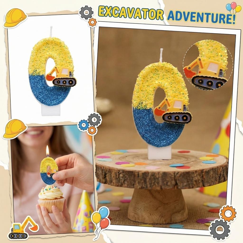 Fashion Cartoon Creative Birthday Candles Party Digital Candles