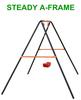 Single-Person Metal Swing, Robust Steel Frame, Thick Blow-moulded Seat, for Garden / Outdoor Use