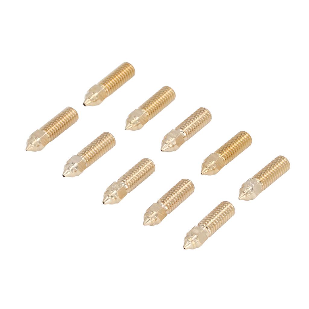 10Pcs 3D Printer Nozzle Kit High Flow Smoother  Bass Extruder Nozzle Replacement for Creali