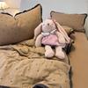 LISM Crinkled Gauze Lace Bedding Set