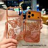 3D Shining Rhinestone Butterfly Case for iPhone 17 Pro Max Electroplated Glitter Protective Cover