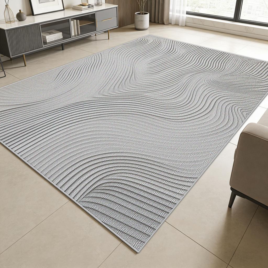 Nordic Minimalism Decoration Large Living Room Carpets Irregular Striped Design Washable Soft Rug Bedroom Sofa Area Floor Mat