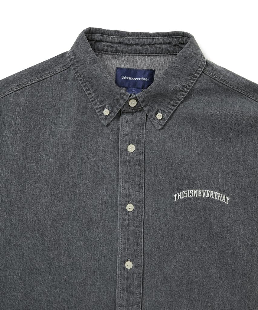 This Is Never That Washed Denim Shirt Dusty Gray