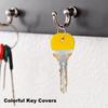 24/32/40 Pcs Colored Key Caps Flexible Round Rubber Key Covers Semi-circular Key Tags Identifiers for House Keys Non Odd-Shaped Keys
