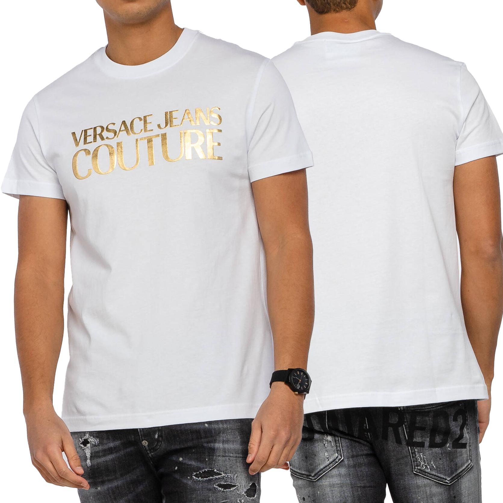 SuperMerchantEU Versace Jeans Couture heren t-shirt wit 74GAHT01-74UP600 XXL