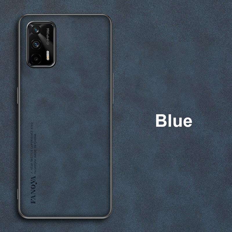 

Для чехла Realme GT Neo 2T Роскошный чехол для телефона из ПУ кожи Для Realme GT Neo Flash Q3 Pro 5G Задняя крышка Силиконовая полная защита For Realme Q3 Pro синий