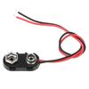 PP3 9V Battery Clip Connector I Type Tinned Wire Leads 150mm Black Red