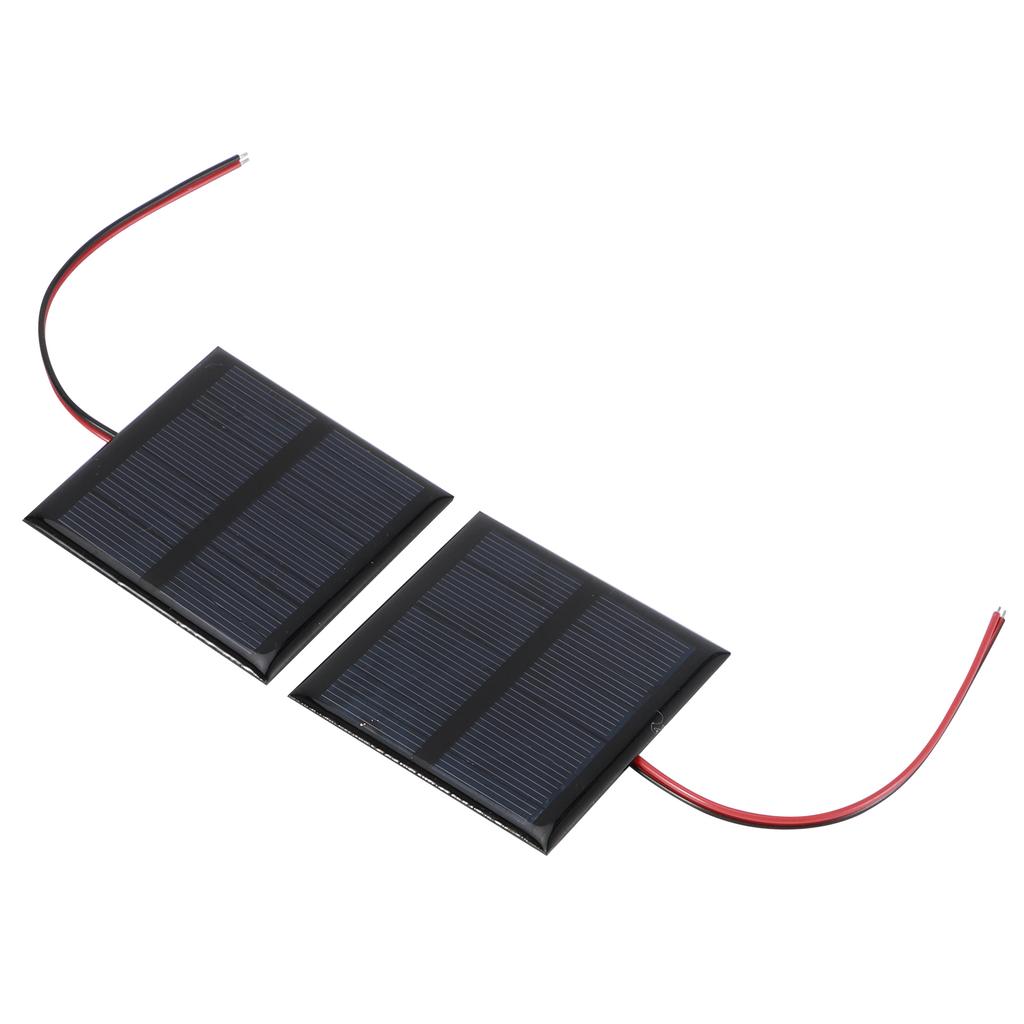 2Pcs 5.5V 0.6W Wired Solar Panel Multifunctional Portable Mini Solar Board Polysilicon
