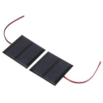 2 Adet 5.5V 0.6W Kablolu Güneş Paneli Çok Fonksiyonlu Taşınabilir Mini Güneş Paneli Polisilikon