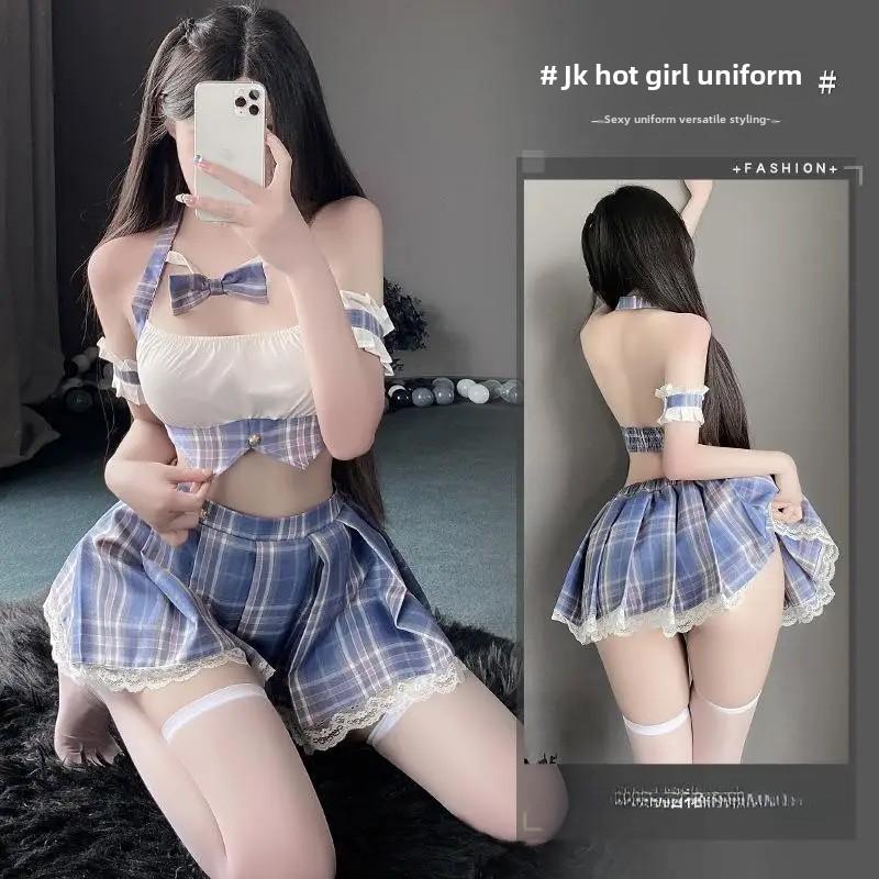 Sexy Student Uniform Temptation Underwear Role Play Erotic Nightwear JK Mini Skirt Cosplay Costume Kawaii Schoolgirl Uniform