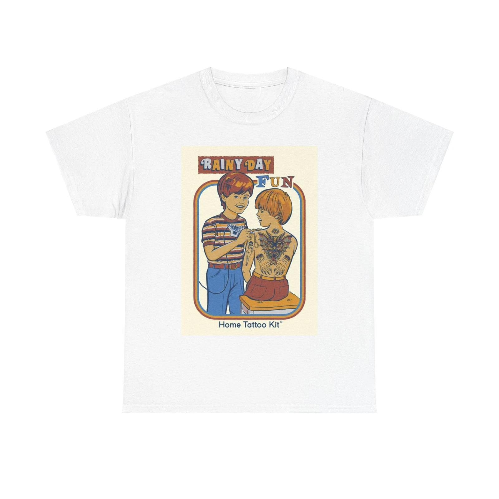 Men s and Women s T-shirts Funny Tattoo Kit XS