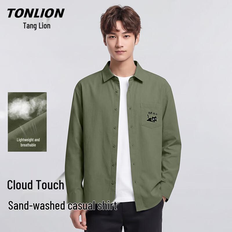 TonLion Men s Long Sleeve Casual Shirt 3XL