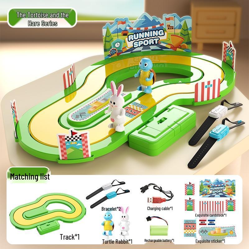 2025 Interactive Electric Racing Toy for Kids: Educational Two-Player Parent-Child Board Game