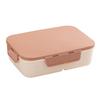 Bento Box Large Capacity 3 Compartments Reusable Lunch Box Containers Double-Layer Stackable Snack Box Meal Prep Containers for School Work Travel
