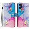 Colored Marble Luxury Painted Leather Case Wallet Book Style Cover for Sony Xperia 5 IV / 10 IV ,Xperia 1 V / 5 V / 10 V,Xperia 1 VI,5 VI,10 VI.