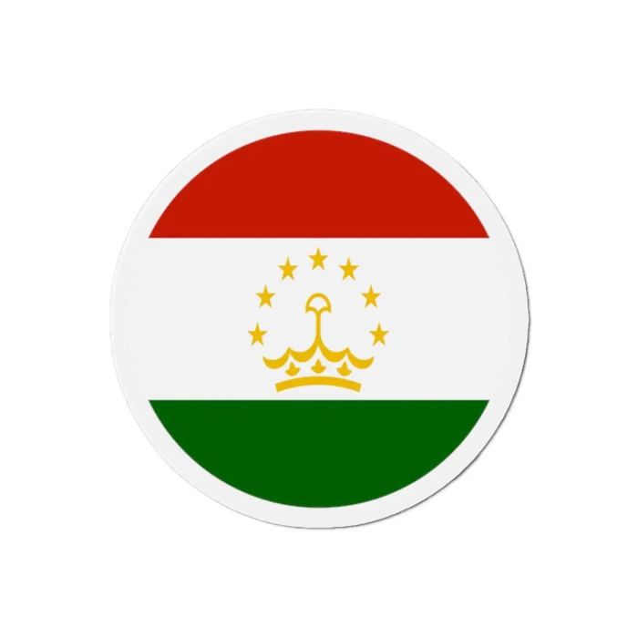 Aimant Rond - Tadjikistan - 6 Cm - 50 Pièces - Multicolore - Mixte