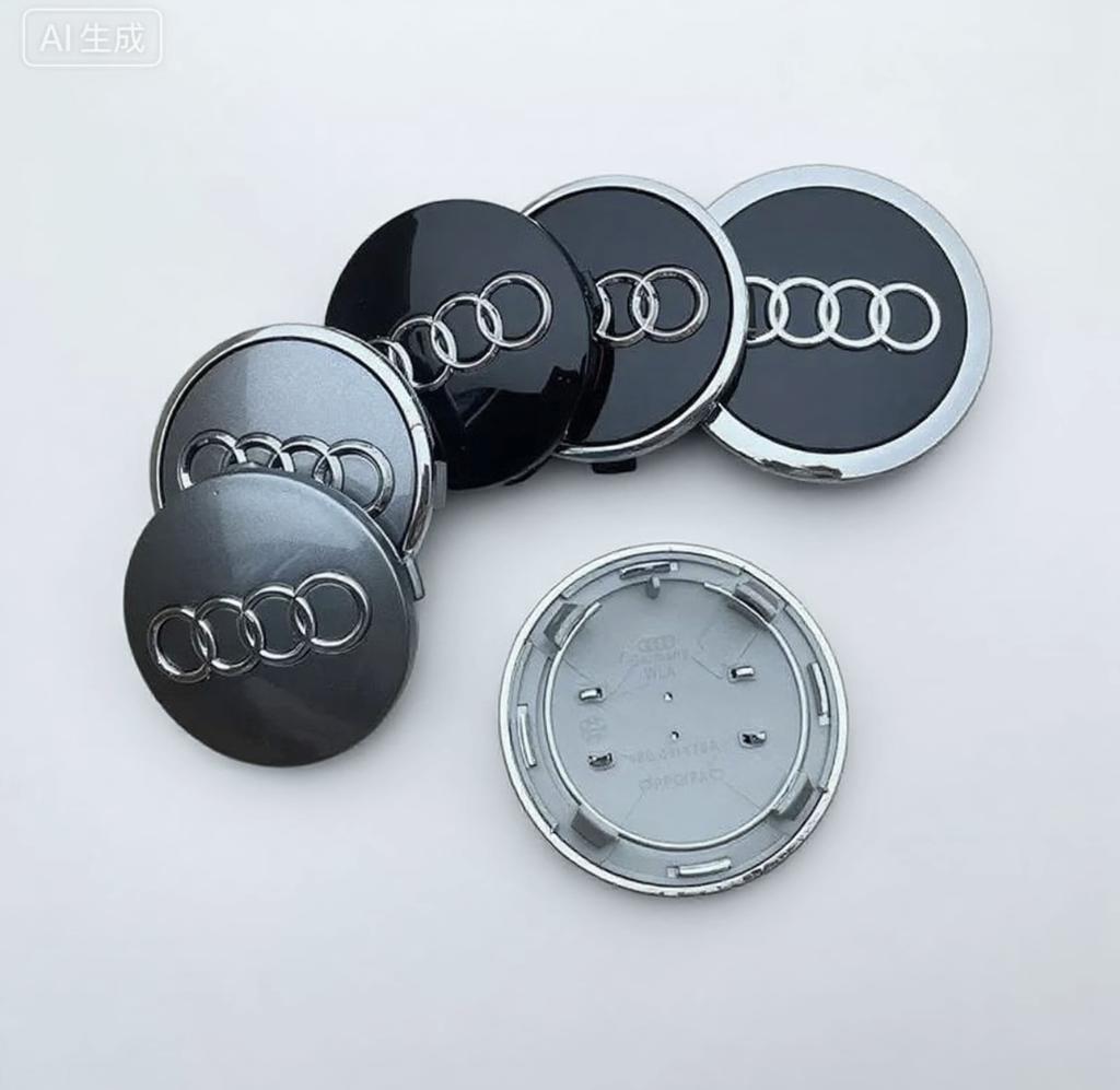 4pcs 60mm 61mm 68mm 69mm Automotive Wheel Hub Center Cover Replacement Logo Suitable for Audi A1 A2 A3 A4 A5 A6 A7 A8 Q5 Q3 Q2