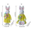 Easter Bunny Figurine Resin Woven Rabbit Statue Party Background Decor Accessory